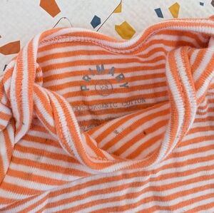 Stained Primary Orange and White Cotton Bodysuit 0-3 Month